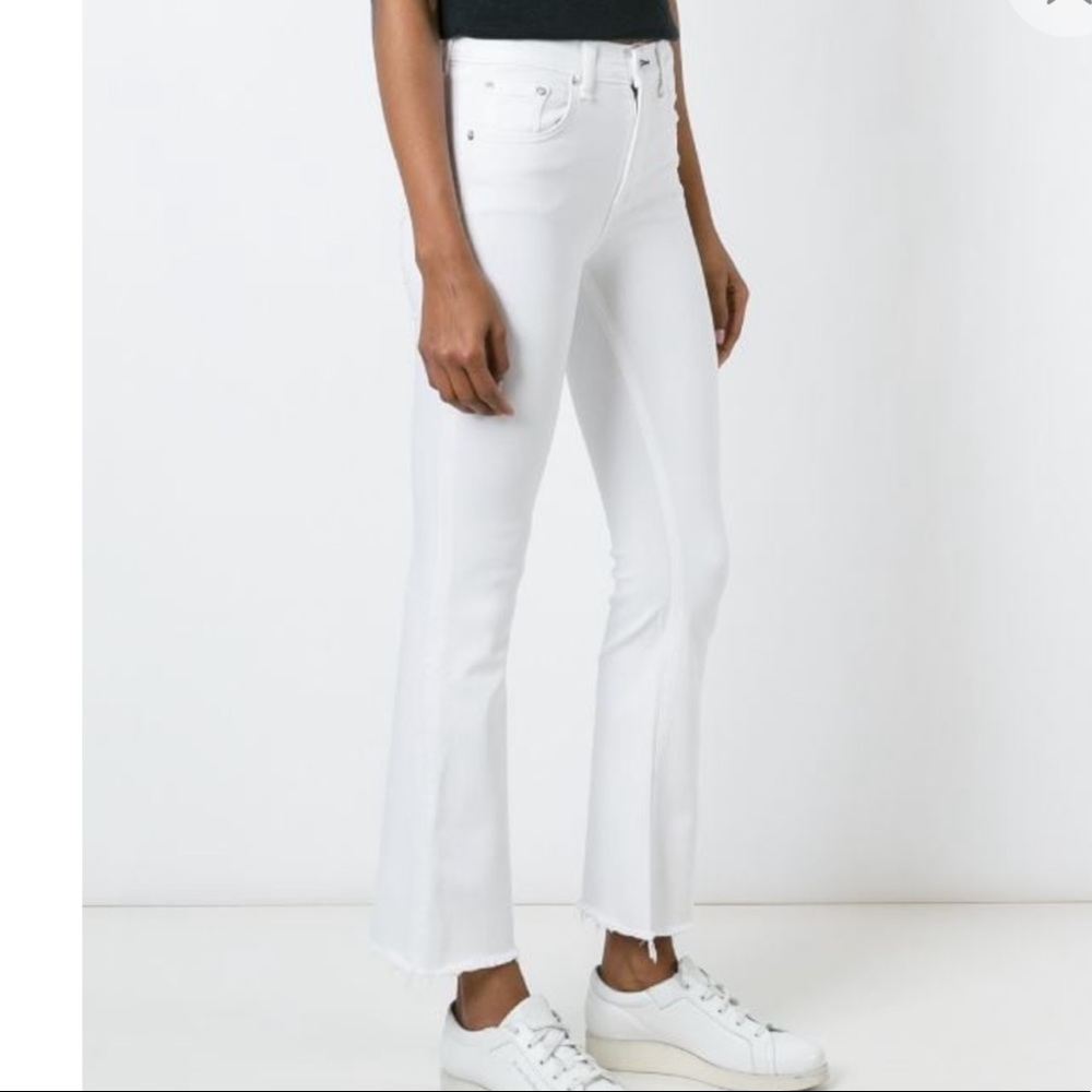 Rag & Bone White Flare Jeans